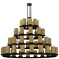 Meyda Lighting Horizon Gold 72" 52-Light 4-Tier Timeless Bronze Chandelier With Sahara Taupe Idalight Shade