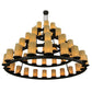 Meyda Lighting Horizon Gold 72" 52-Light 4-Tier Timeless Bronze Chandelier With Sahara Taupe Idalight Shade