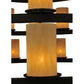 Meyda Lighting Horizon Gold 72" 52-Light 4-Tier Timeless Bronze Chandelier With Sahara Taupe Idalight Shade