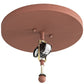Meyda Lighting Horseshoe 15" 2-Light Rust Flush Mount Light With Silver Mica Shade Glass