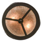 Meyda Lighting Horseshoe 15" 2-Light Timeless Bronze Flush Mount Light With Silver Mica Shade Glass