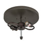Meyda Lighting Horseshoe 15" 2-Light Timeless Bronze Flush Mount Light With Silver Mica Shade Glass