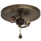 Meyda Lighting Horseshoe 17" 2-Light Antique Copper Flush Mount Light With White Idalight Shade Glass