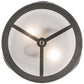 Meyda Lighting Horseshoe 17" 2-Light Blackened Pewter Semi-flush Mount Light With Contrail Mist Idalight Shade