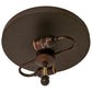 Meyda Lighting Horseshoe 17" 2-Light Oil Rubbed Bronze Flush Mount Light With Silver Mica Shade Glass