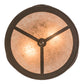 Meyda Lighting Horseshoe 17" 2-Light Oil Rubbed Bronze Flush Mount Light With Silver Mica Shade Glass