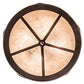 Meyda Lighting Horseshoe 23" 4-Light Mahogany Bronze Flush Mount Light With Silver Mica Shade Glass