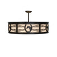 Meyda Lighting Horseshoe 30" 4-Light Timeless Bronze Semi-flush Mount Light With White Statuario Idalight Shade