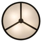 Meyda Lighting Horseshoe 30" 4-Light Timeless Bronze Semi-flush Mount Light With White Statuario Idalight Shade