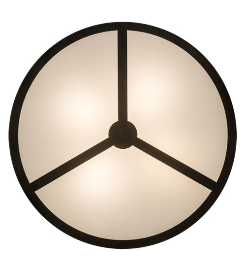 Meyda Lighting Horseshoe 30" 4-Light Timeless Bronze Semi-flush Mount Light With White Statuario Idalight Shade