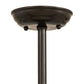 Meyda Lighting Horseshoe 36" 6-Light Timeless Bronze Semi-flush Mount Light With White Statuario Idalight Shade