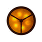 Meyda Lighting Horseshoe 42" 6-Light Rust Inverted Pendant Light With Amber Mica Shade Glass