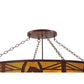 Meyda Lighting Horseshoe 48" 8-Light Semi-flush Mount Ceiling Light With Amber Mica Shade Glass