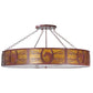 Meyda Lighting Horseshoe 48" 8-Light Semi-flush Mount Ceiling Light With Amber Mica Shade Glass