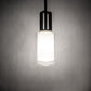 Meyda Lighting Horton 4" Solar Black Mini Pendant Light With Clear & White Shade Glass