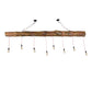 Meyda Lighting Hounds Tooth 120" 8-Light Cypress Wood Island Pendant Light