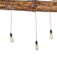 Meyda Lighting Hounds Tooth 120" 8-Light Cypress Wood Island Pendant Light
