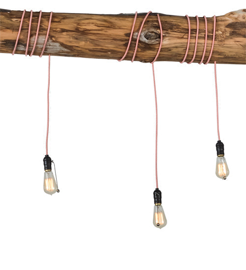 Meyda Lighting Hounds Tooth 120" 8-Light Cypress Wood Island Pendant Light