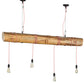 Meyda Lighting Hounds Tooth 60" 4-Light Cypress Wood Island Pendant Light