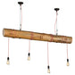 Meyda Lighting Hounds Tooth 60" 4-Light Cypress Wood Island Pendant Light