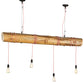 Meyda Lighting Hounds Tooth 60" 4-Light Cypress Wood Island Pendant Light