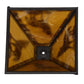 Meyda Lighting Howling Wolf 16" Oil Rubbed Bronze Frame With Honey Art Shade Glass