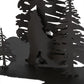 Meyda Lighting Howling Wolf 21" 2-Light Oil Rubbed Bronze Table Lamp With Honey Art Shade Glass and Lighted Base