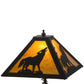 Meyda Lighting Howling Wolf 21" 2-Light Oil Rubbed Bronze Table Lamp With Honey Art Shade Glass and Lighted Base