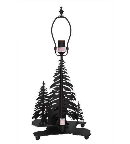 Meyda Lighting Howling Wolf 21" 2-Light Oil Rubbed Bronze Table Lamp With Honey Art Shade Glass and Lighted Base