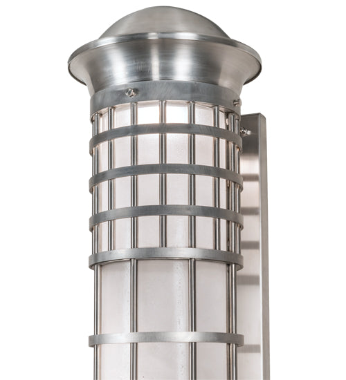 Meyda Lighting Hudson House 10" Brushed Stainless Steel Wall Sconce With Rainstone Idalight Shade