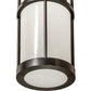 Meyda Lighting Hudson House 10" Craftsman Brown Wall Sconce With White Rainstone Idalight Shade