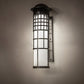 Meyda Lighting Hudson House 10" Craftsman Brown Wall Sconce With White Rainstone Idalight Shade