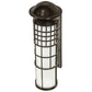 Meyda Lighting Hudson House 10" Craftsman Brown Wall Sconce With White Rainstone Idalight Shade