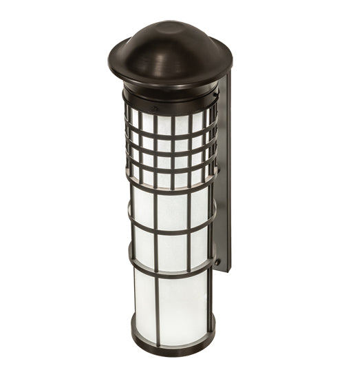 Meyda Lighting Hudson House 10" Craftsman Brown Wall Sconce With White Rainstone Idalight Shade