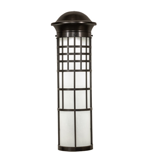 Meyda Lighting Hudson House 10" Craftsman Brown Wall Sconce With White Rainstone Idalight Shade