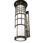 Meyda Lighting Hudson House 10" Craftsman Brown Wall Sconce With White Rainstone Idalight Shade