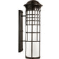 Meyda Lighting Hudson House 10" Craftsman Brown Wall Sconce With White Rainstone Idalight Shade