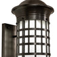 Meyda Lighting Hudson House 10" Craftsman Brown Wall Sconce With White Rainstone Idalight Shade