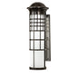 Meyda Lighting Hudson House 10" Craftsman Brown Wall Sconce With White Rainstone Idalight Shade