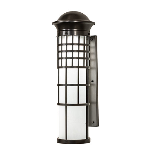 Meyda Lighting Hudson House 10" Craftsman Brown Wall Sconce With White Rainstone Idalight Shade