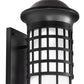 Meyda Lighting Hudson House 228927 10" Black Textured Wall Sconce With Frosted Rainstone Idalight Shade