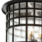 Meyda Lighting Hudson House 24" 6-Light Solar Black Pendant Light With Clear Seeded Shade Glass