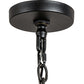 Meyda Lighting Hudson House 24" 6-Light Solar Black Pendant Light With Frosted Seeded Shade Glass