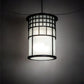 Meyda Lighting Hudson House 24" 6-Light Solar Black Pendant Light With Frosted Seeded Shade Glass