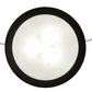 Meyda Lighting Hudson House 24" 6-Light Solar Black Pendant Light With Frosted Seeded Shade Glass