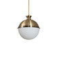 Meyda Lighting Huevo 13" 2-Light Antique Bronze Privilege Pendant Light With White Shade Glass