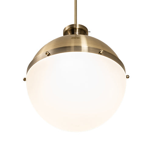 Meyda Lighting Huevo 13" 2-Light Antique Bronze Privilege Pendant Light With White Shade Glass
