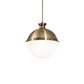 Meyda Lighting Huevo 13" 2-Light Antique Bronze Privilege Pendant Light With White Shade Glass