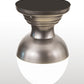 Meyda Lighting Huevo 248999 9" Nickel Flush Mount Light With White Opal Shade Glass