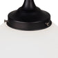 Meyda Lighting Huevo 8" Oil Ribbed Bronze Flush Mount Light With White Shade Glass